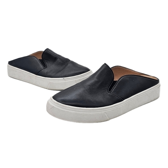 Caslon Womens Calder Loafer Sneaker Leather Slip On Round Toe Mule Black 8 M - Picture 1 of 14